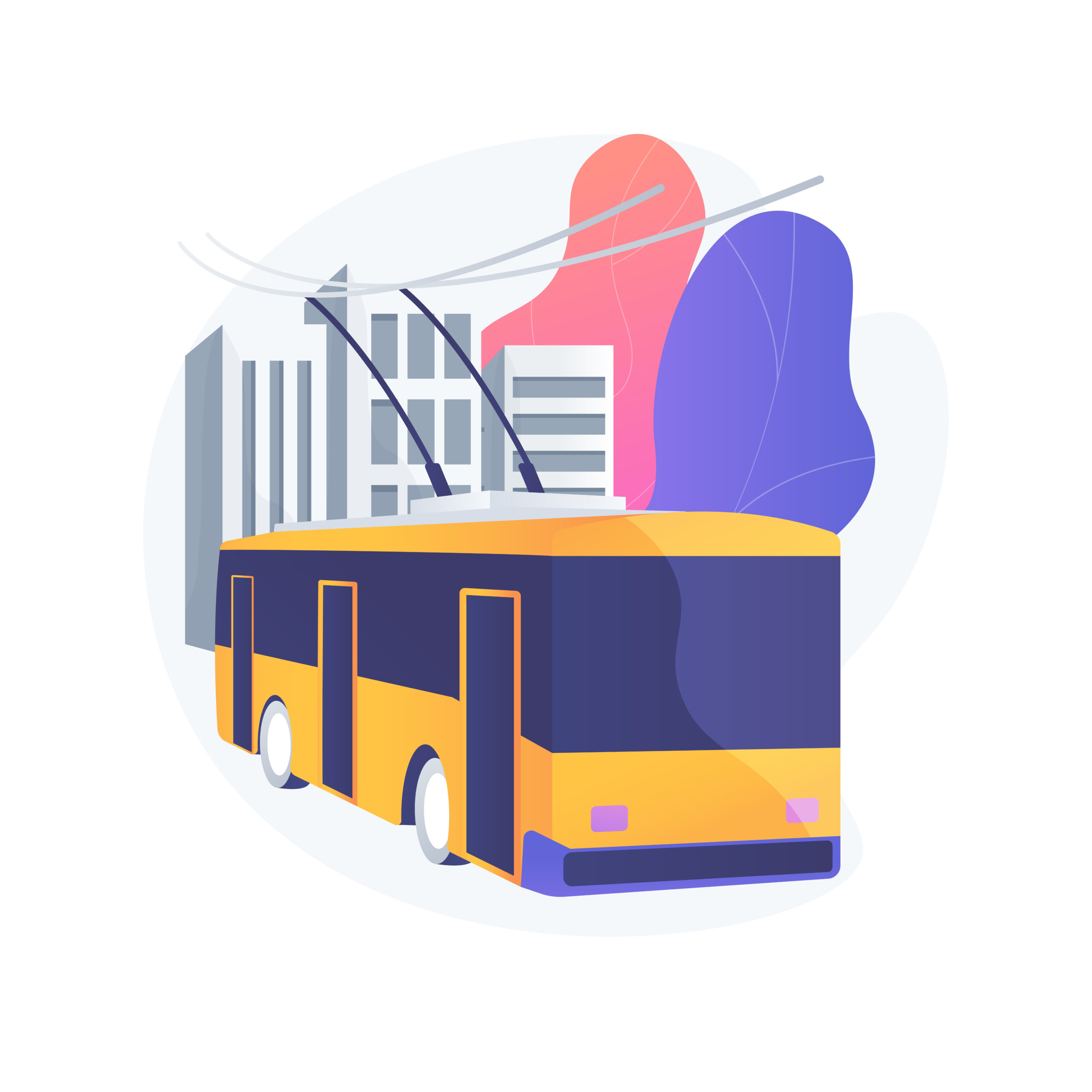 Public transport abstract concept vector illustration.